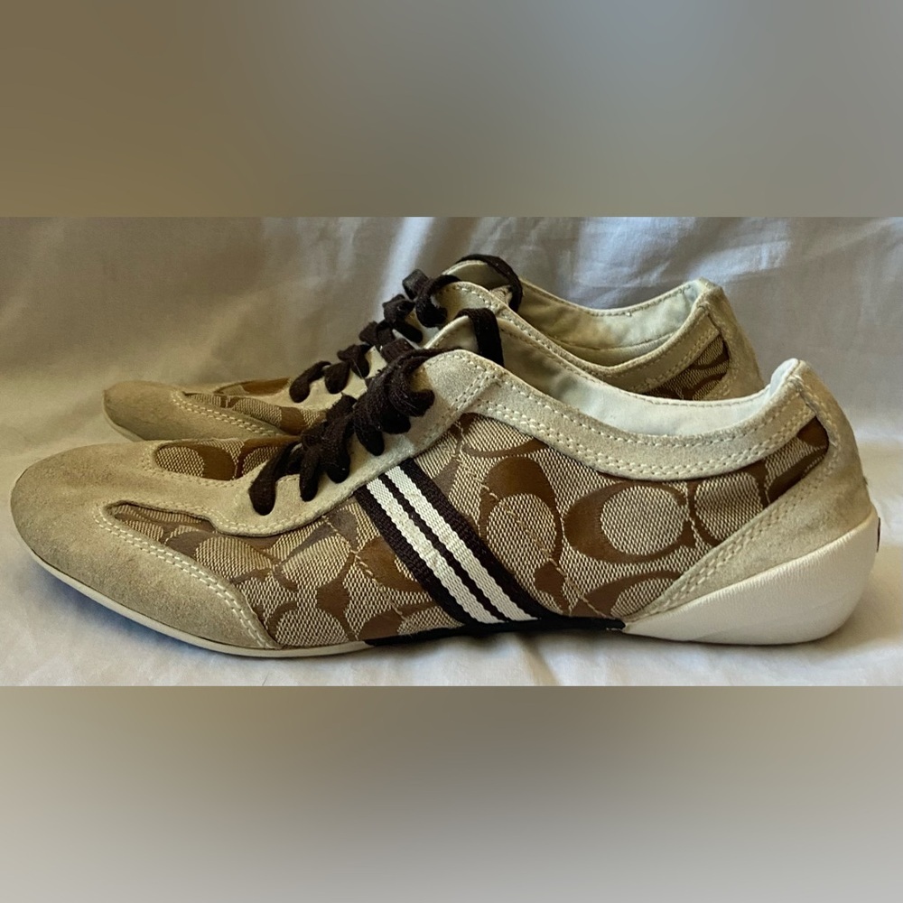 Coach Women’s Signature Beyla Shoes Size 8.5 A1760 Beige & Brown